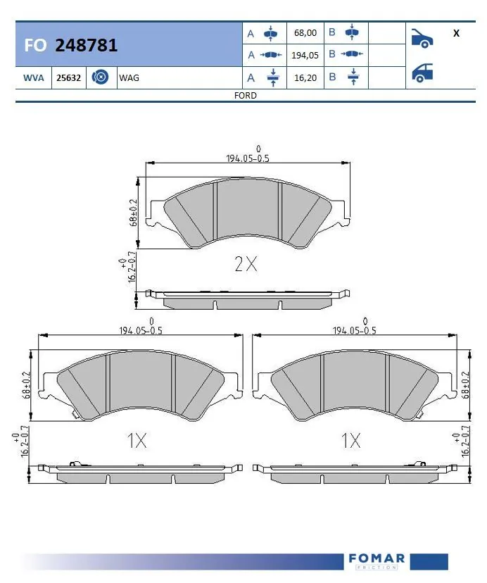 Brake Pad Set, disc brake